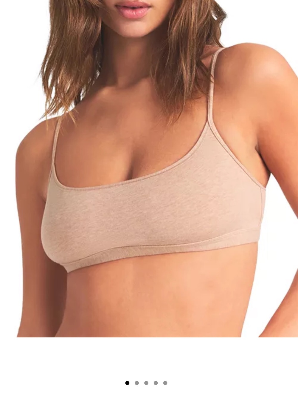 Skims everyday cotton scoop bralette color clay heather